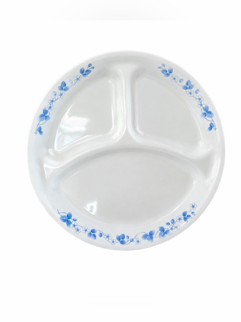 Vintage Corelle Princess Blue Strawberry Pattern 10” Divided Plate